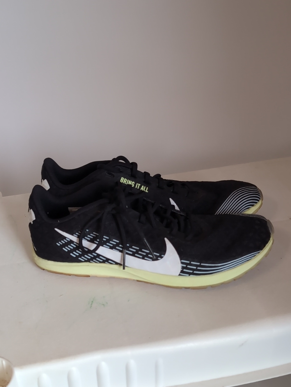 Nike Zoom Rival XC Black Yellow Track Shoes Spring Women's 7.5